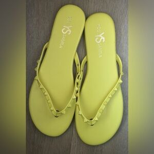 Yosi Samra bright Lemon 🍋 yellow Sandals Studded Straps
